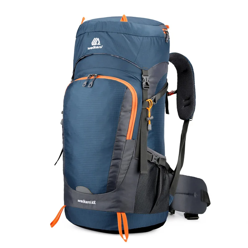 

New European and American Mountaineering Bag Outdoor Sports Backpack Nylon Hiking Camping Backpack 55+10L Comes with Rain Cover