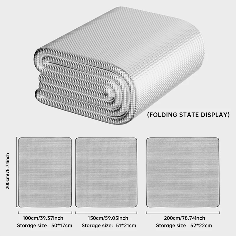 Picnic Mat Waterproof Double-sided Aluminum Film Tent Thickened Single and Double Outdoor Camping Seat Beach Crawl
