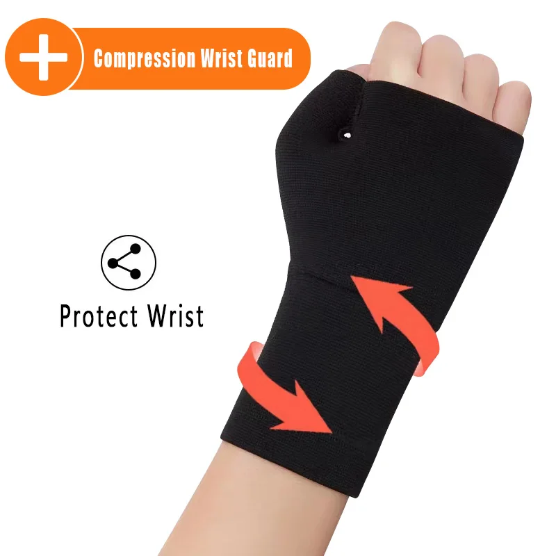 

Legbeauty Sports Compression Wrist Thumb Support Glove Carpal Tunnel Hand Brace Sleeve for Tenosynovitis Arthritis Joint Pain