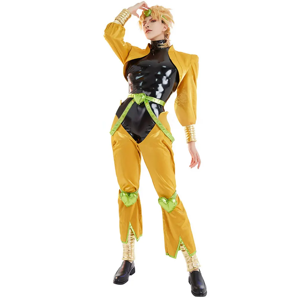 ディオブランドコスプレ衣装黄色制服アニメジョジョの奇妙な冒険衣装
