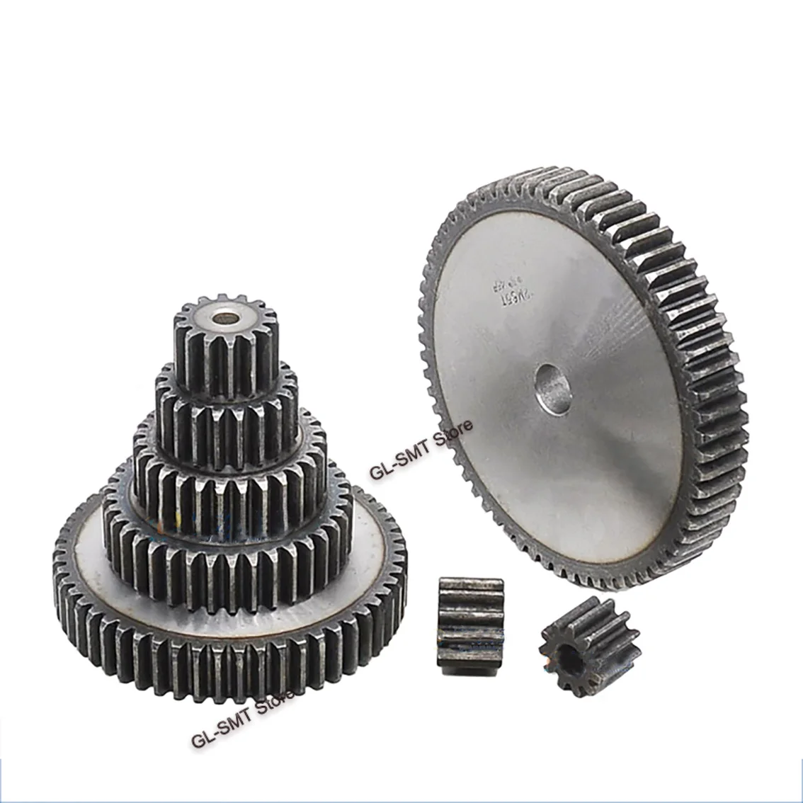 금속 기계식 변속기 피니언 기어, 모드 2 스퍼 기어, 2M 42-57 톱니 45  탄소강 두께 20mm, 1 개