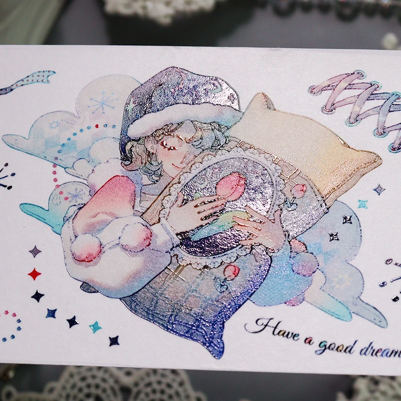 OKMTXcard PET 저널 스티커, 와시 테이프, 멩징