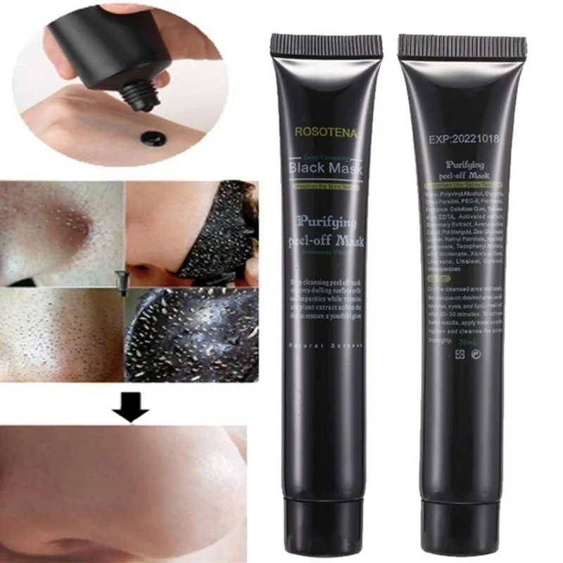 Unisex Blackhead Peeling Mask Deep Cleansing Oil-Control Beauty Skin Care Face Black Mask Acne Treatment Blackhead Remove Makeup 4