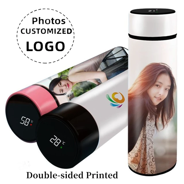 Personalized Water Bottle With LED Temperature Display