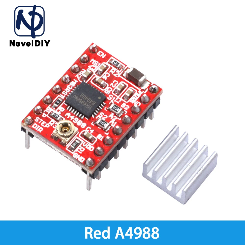 Reprap Stepper Driver Module A4988 DRV8825 AT2100 Stepper Motor Driver Module with Heatsink For 3D Printer Ramps 1.4 CNC Shield stepper motor driver