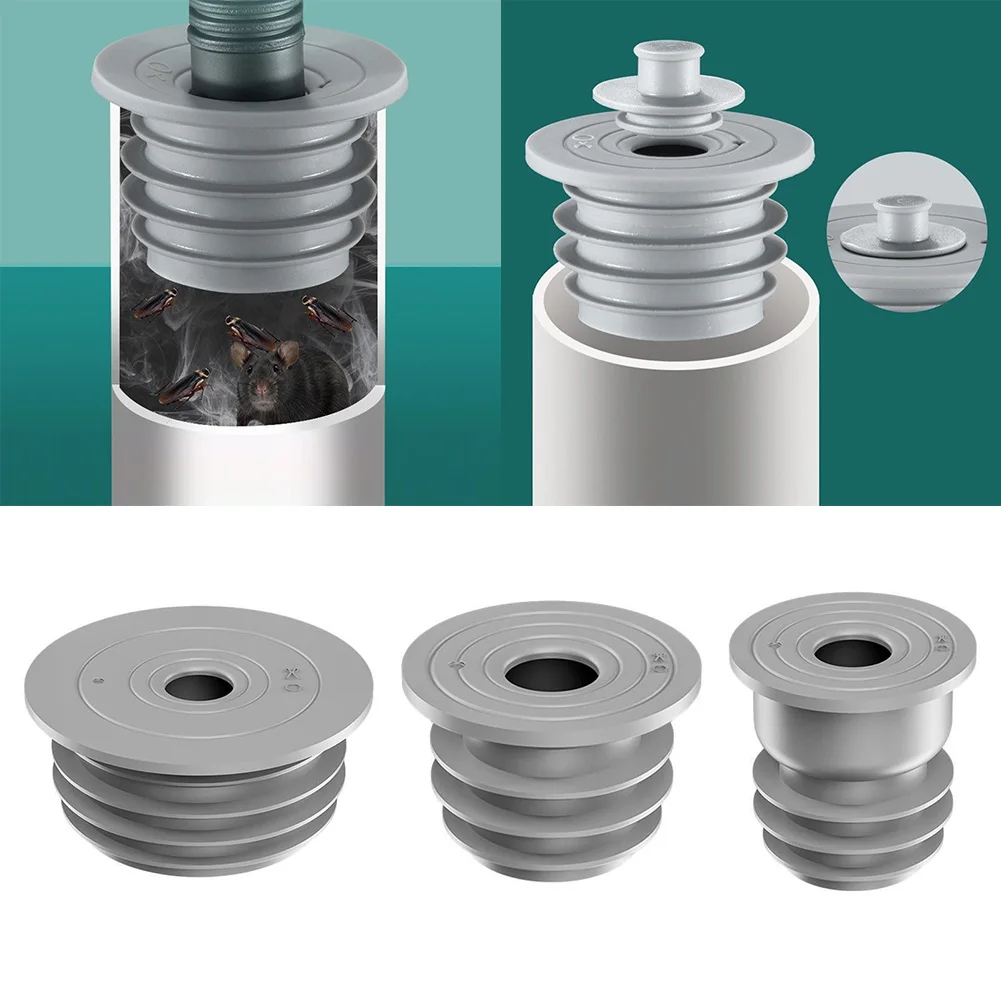 Sewer seal ring Kitchen Pipe Deodorant Sealing Plug Floor Drain Seal Washing Machine Drain Pipe Silicone Cover Bathroom 1PC