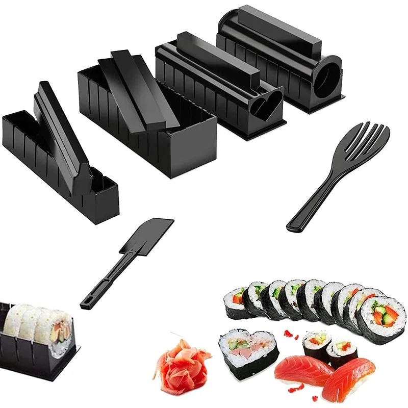 Sushi Making Kit,sushi Roller 10pcs Diy Sushi Making Kit Roll Sushi Maker  Rice Roll Mold Kitchen Sushi Tools Sushi Cooking Tools - Sushi Tools -  AliExpress