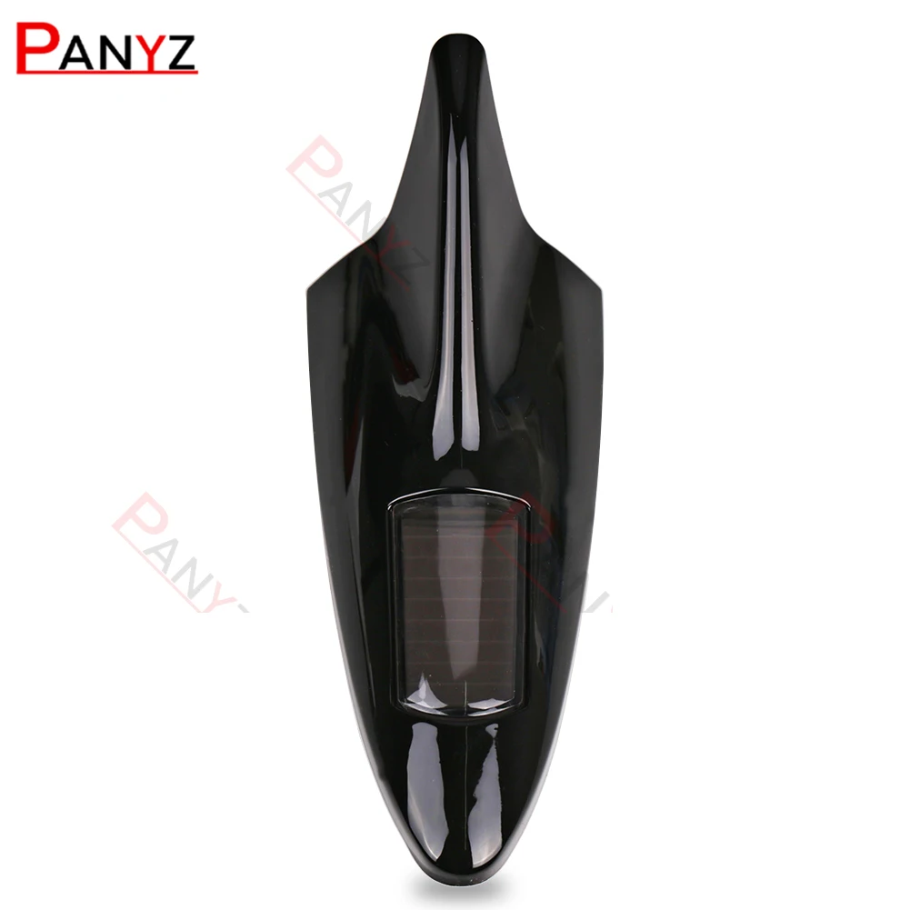 Per Universal 8 Leds Car Shark Fin Antenna Fin Roof Antenna Flash Warning Fanale Posteriore Solar Power Antenne Voiture Antena Coche
