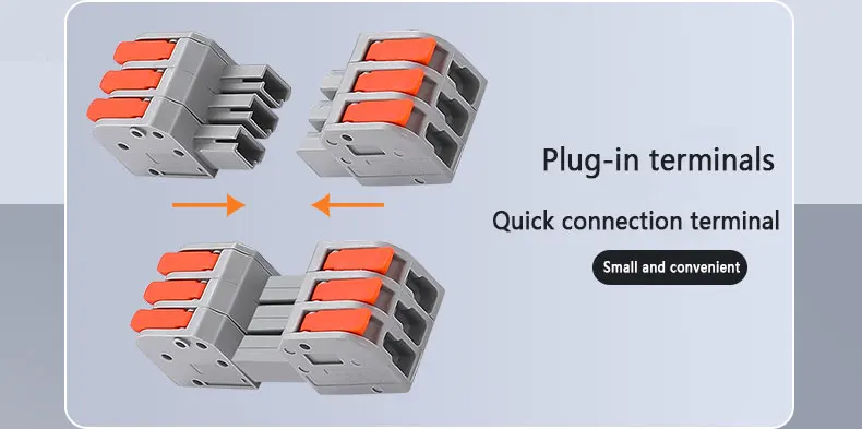 Description Picture 3 of item1/5/10Pc NEW Mini Fast Wire Cable Connectors Universal Compact Conductor Spring Splicing Wiring Connector Push-in Terminal Block