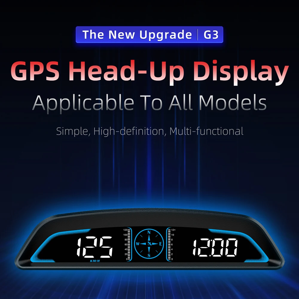 

Car HUD head-up display car outdoor off-road GPS speed guide direction head-up device time HD display