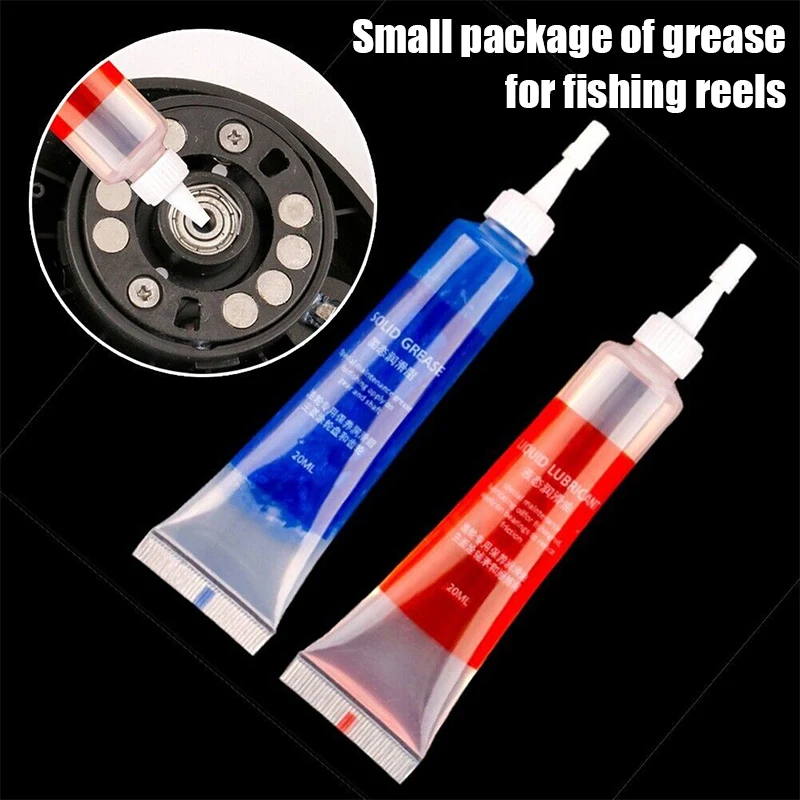 낚시 릴 유지 보수 오일 및 그리스 베어링 윤활유 기어, 보호 그리스 캐스팅 스피닝 릴 유지 보수, 20ml