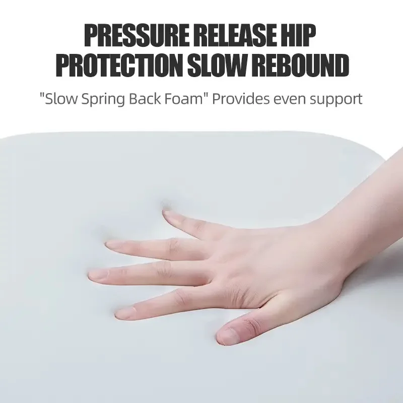 1 PC Large Blcak Car Seat Cushion, Travel Cushion, Suitable For Long-distance Travel, Office Sedentary, Relieve Lower Back Pain 5