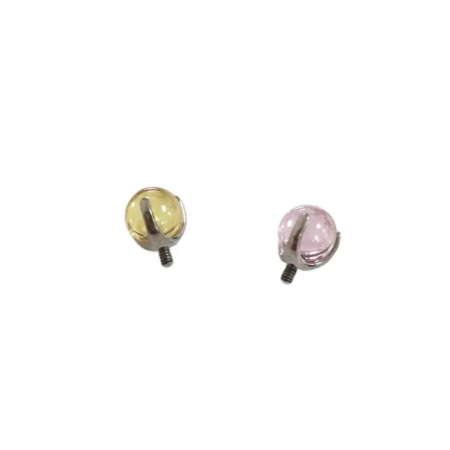 Pink, Blue & Lilac Gem Labret Stud Helix Earring In 9ct Gold - Foto 11