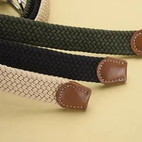 Women's Belt Casual Woven Elastic Belt Outdoor Sports Men's Belt Climbing Work Belt Jeans Suit Pants Men's and Women's Universal 6