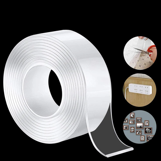 Transparent Nano Tape Washable Reusable Double-Sided Tape Strong Sticky  Multipurpose Wall Tape No Trace Removable