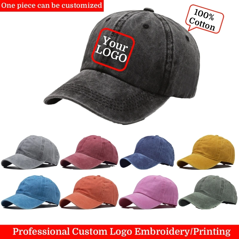 Custom Baseball Cap Embroidery Embroidery Logo Baseball Cap Vintage
