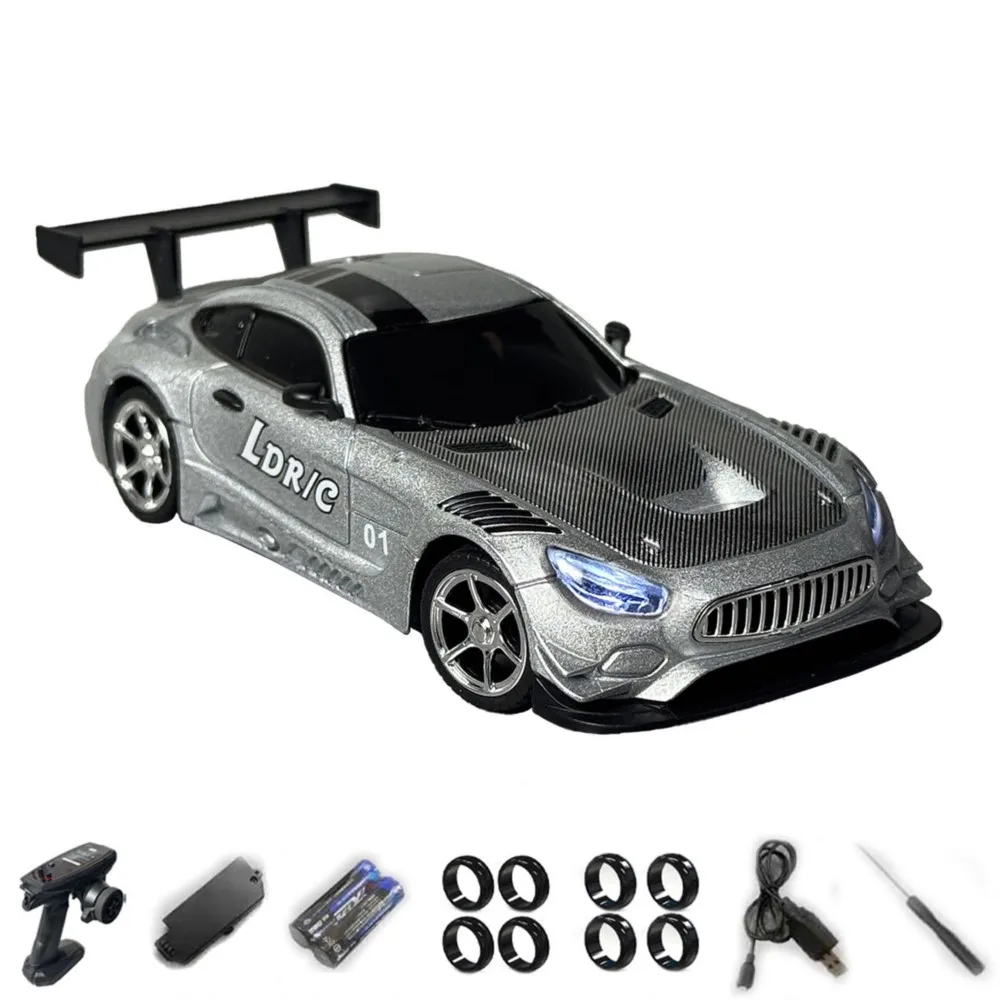 Châssis et roues de la voiture de drift radiocommandée LDRC LD4301 1/43 métal 4x4