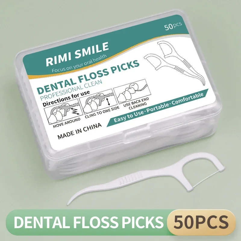 Toothpick Set Toothpicks Set RIMI SMILE 6 boxes/300 toothpick set disposable portable dental floss suitable for cleaning interdental space tools