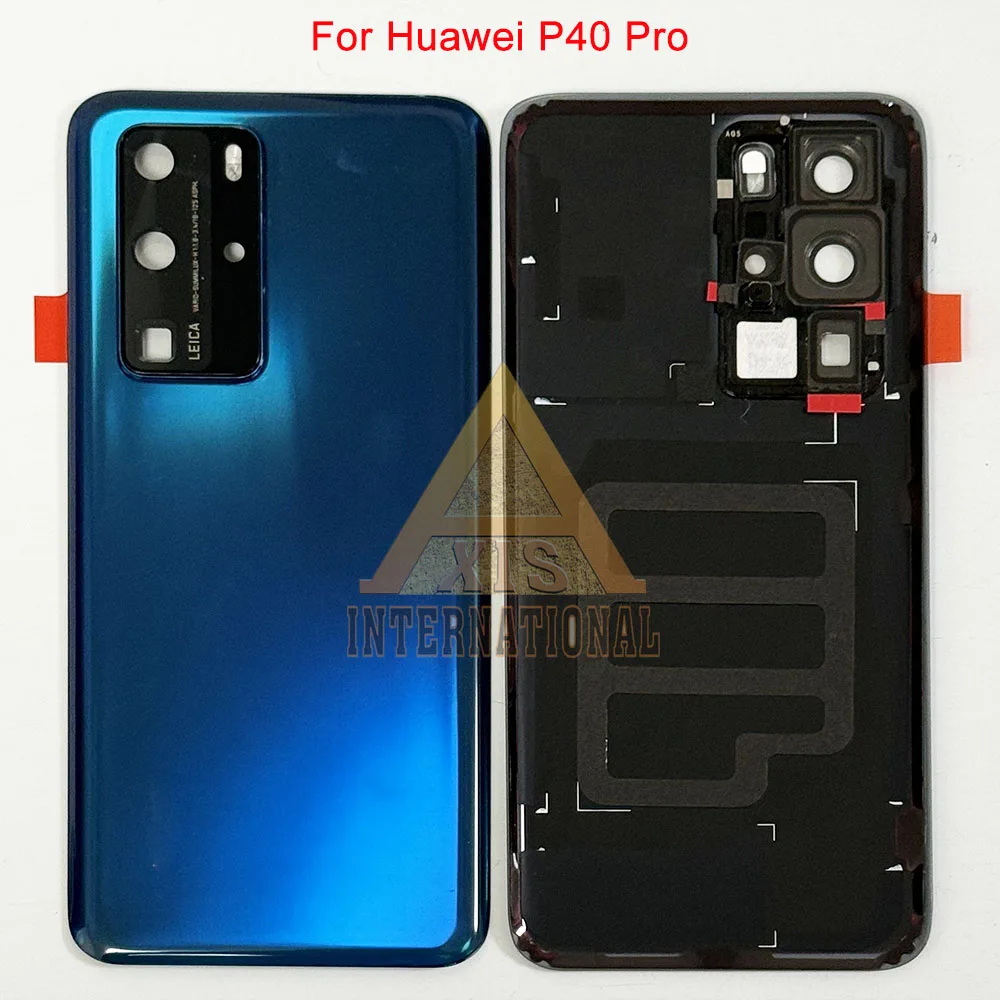 ? ? 화웨이 P40 Pro ELS-NX9 ELS-N04 ELS-AN00 ELS-TN00용 오리지널 후면 커버, 카메라 프레임 포함 후면 배터리 커버 케이스