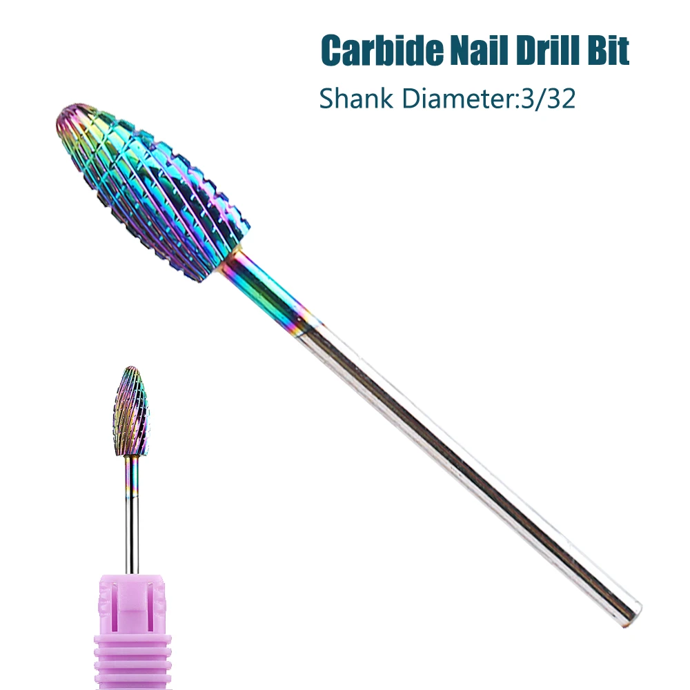 Nail Drill Bit Electric Nail Drill Bit Manicure Drill Bit 1pc Milling Cutter Ceramic Nail Drill Bits Pedicure Rotary Manicure Burr Electric Machine Nail Files Acrylic Gel Polish Tools