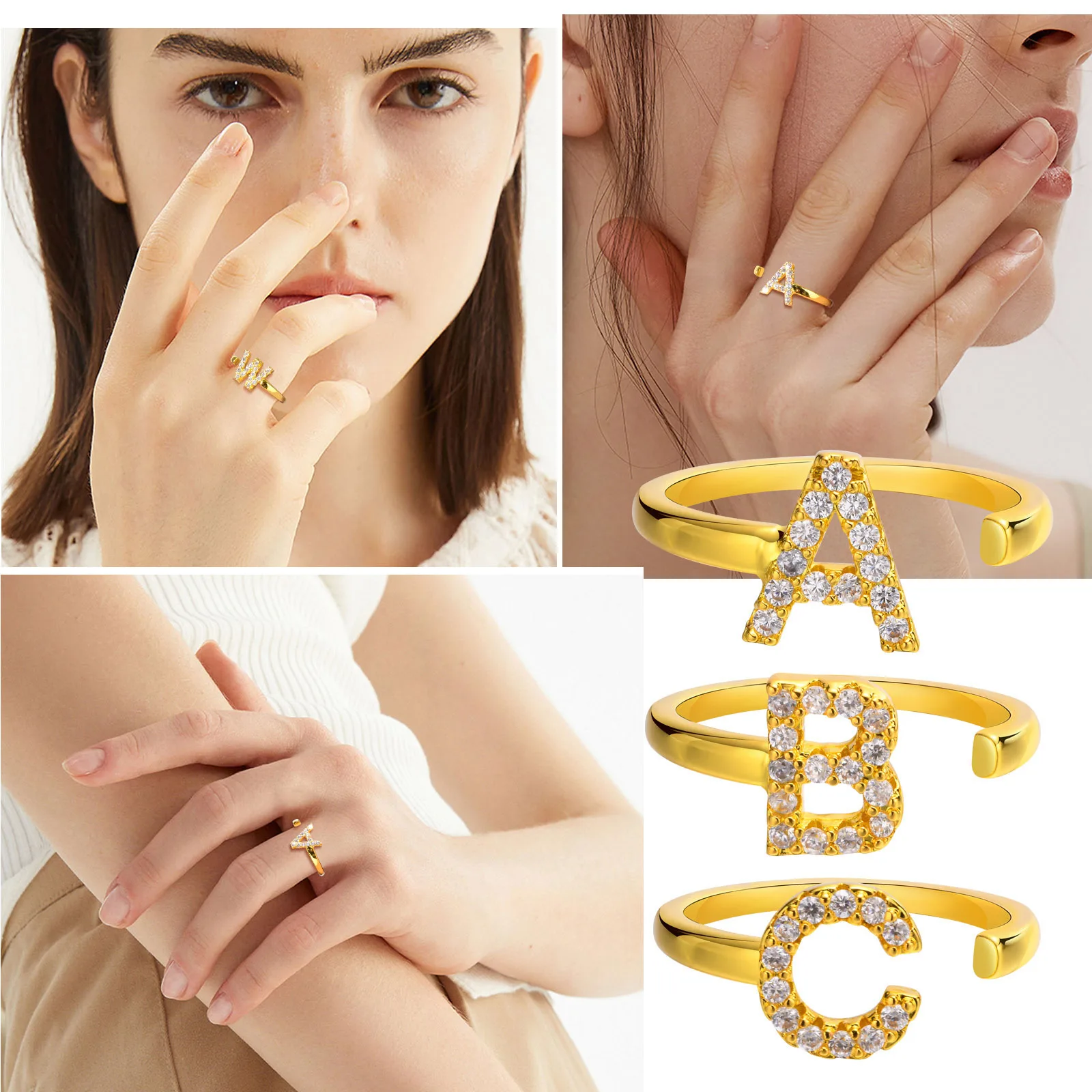 Buy 18Kt Diamond H Alphabet Ring 148G9620 Online from Vaibhav Jewellers