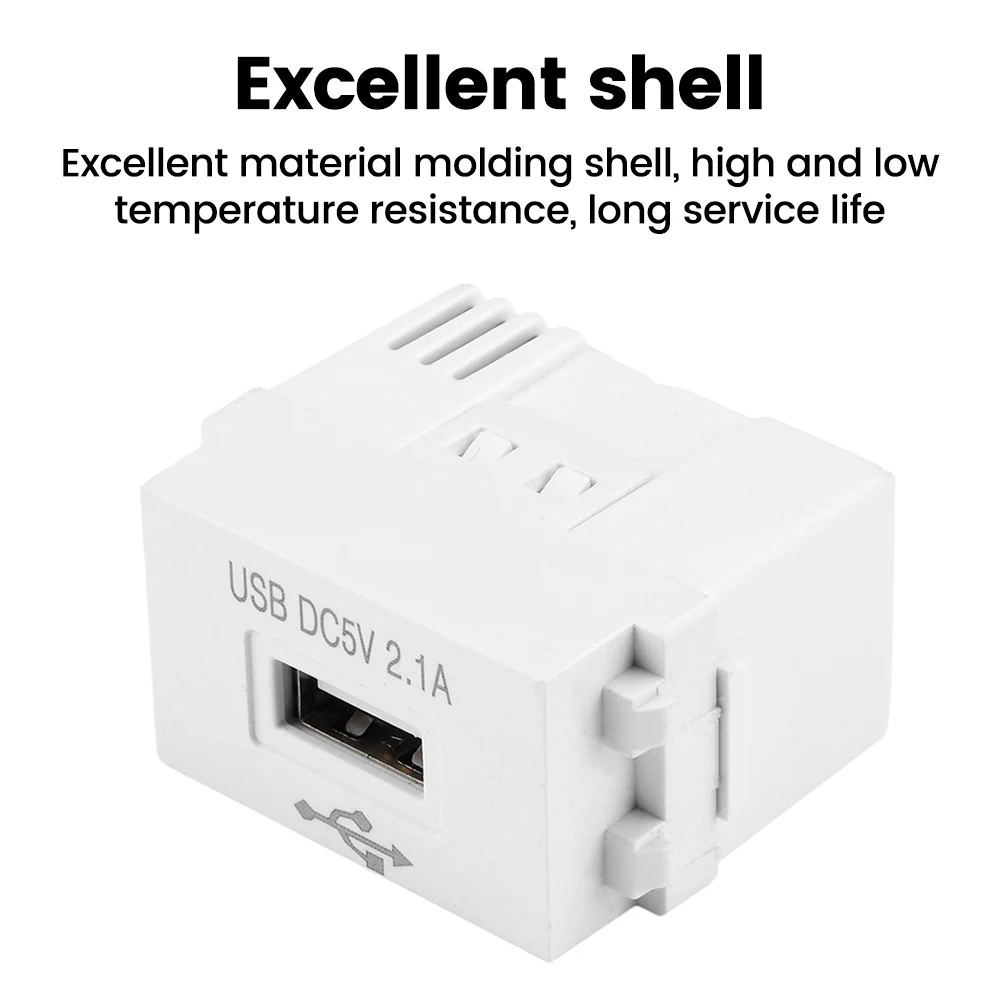 Dual USB Charger Module 220V AC Socket 5V 2.1A Total Output Type 128 Power Adapter for Fast Phone Charging