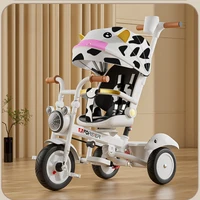 New Children’s Tricycle,Reclining and Sitting Foldable Portable Stroller,1-6 Years Old Multifunctional Children’s Bicycle