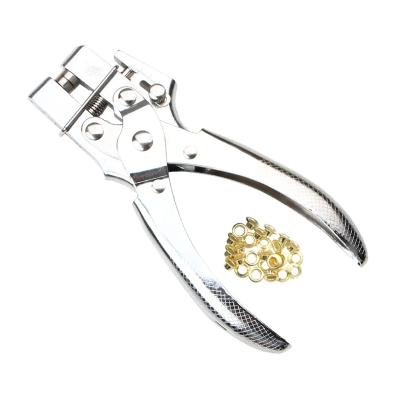 

Leather Hole Puncher Tool Belt Eyelet Pliers Multi-Size Fabric Revolving