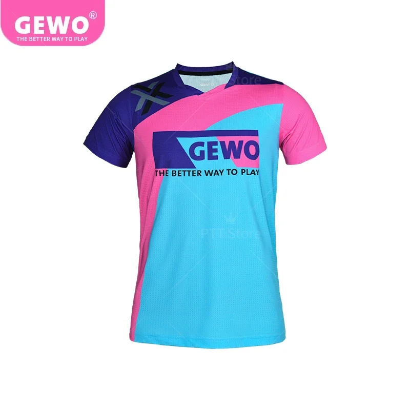 Sport T Shirt Badminton Table Tennis Clothes Set Original Gewo Cologne Shirt Aruna Quadri Table Tennis Jersey T-shirt for Men Women Ping Pong Clothes