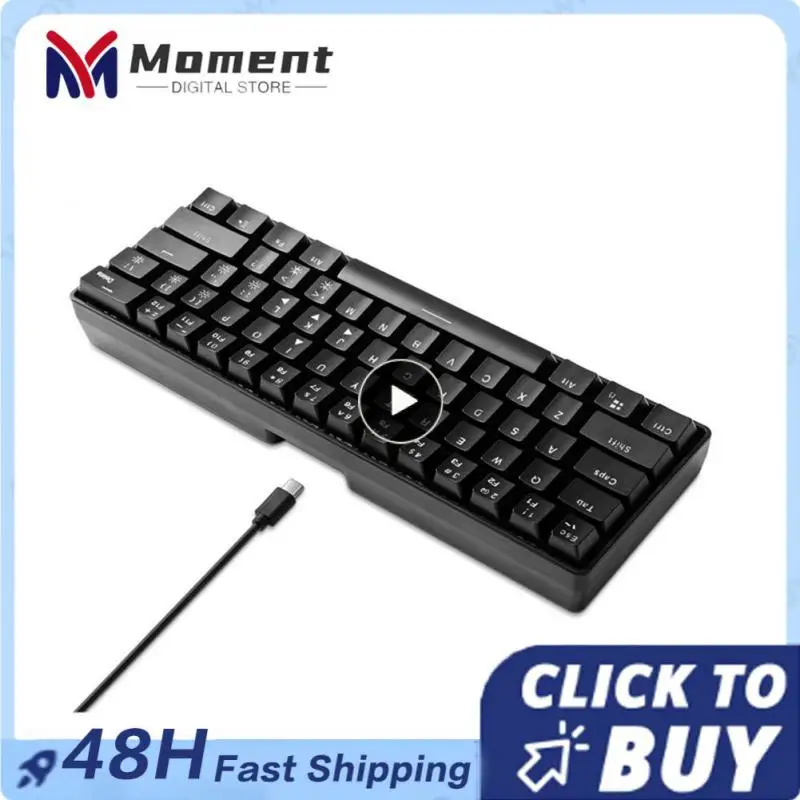 

SK61 61 Key Mechanical Keyboard USB Wired LED Backlit Axis Gaming Mechanical Keyboard Gateron Optical Switches For Desktop