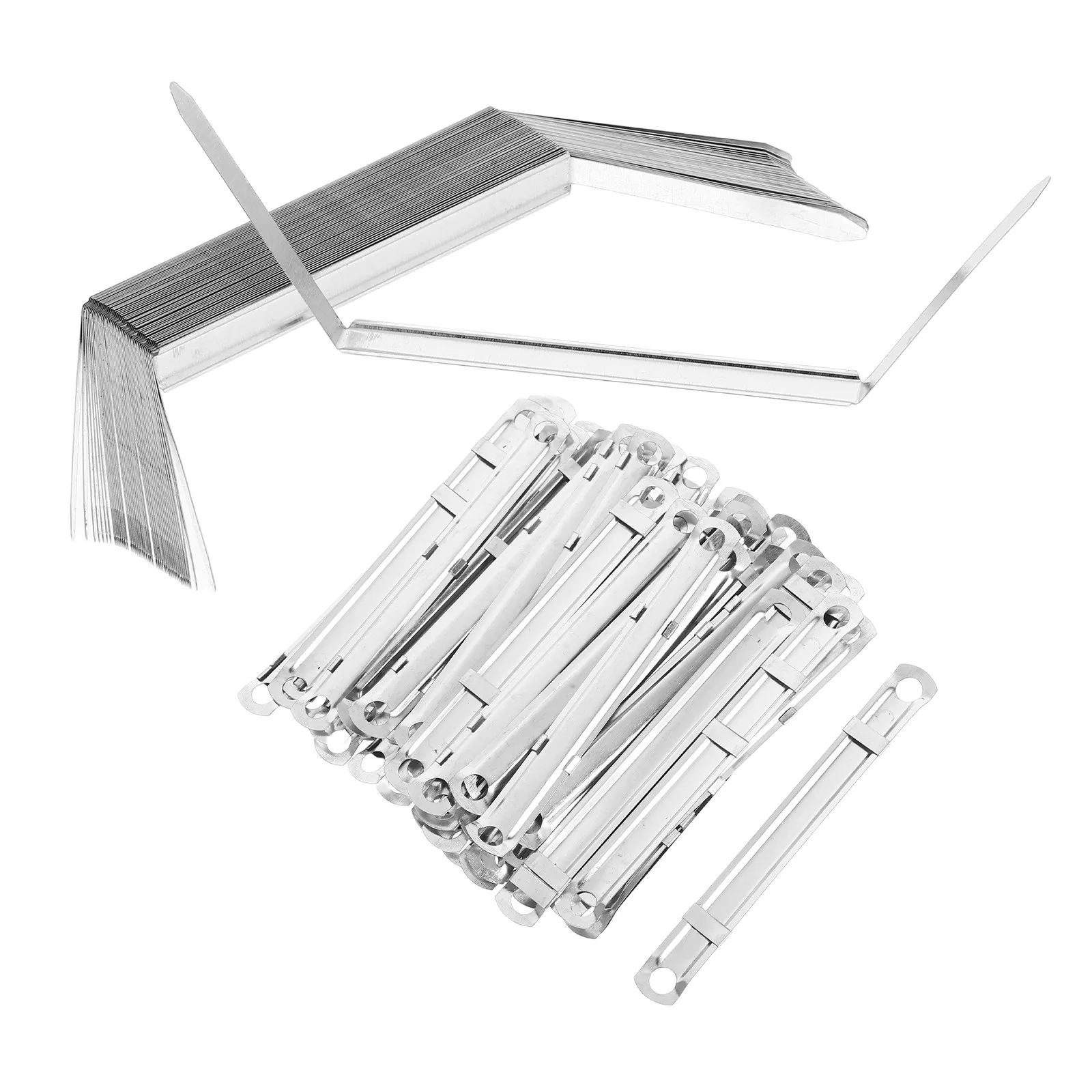 100Pcs 금속 제본 클립 8Cm 노트북 바인딩 용 실버 문구 클립 저널 스크랩북 용품