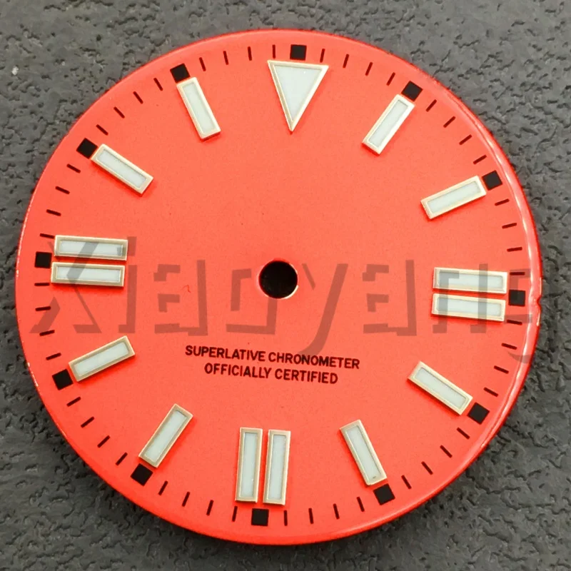 Sterile Glossy Green Luminous Watch Dial, 29mm