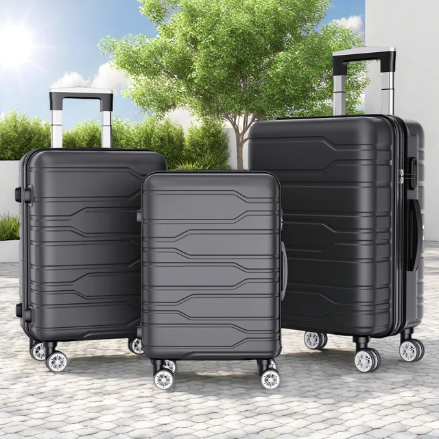 Roshanda ensemble de valises 3 pièces, balances à bagages, serrure TSA, valise de voyage légère en ABS à coque rigide, ensembles de bagages à main Trolley 1
