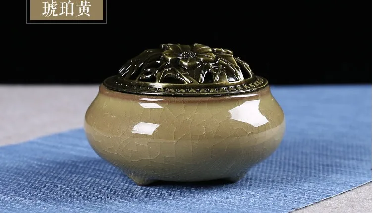 Ai velvet smoked Ai artifact bar smoked house household box ceramic aromatherapy furnace Buddhist supplies alloy