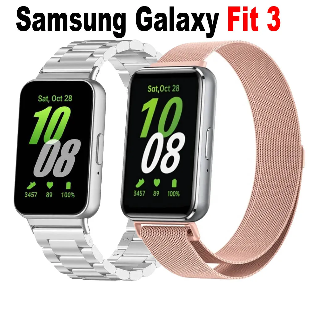 

Bracelet For Samsung Galaxy Fit 3 Strap Milan Stainless Steel Wristband Samsung Galaxy Fit3 Bracelet Milan Stainless Steel Strap