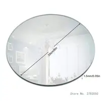 Round Acrylic Mirror Tray 8inch Circle Mirror Plate Decor Accessory for Wedding Baby Shower Birthday Centerpieces Decor 1