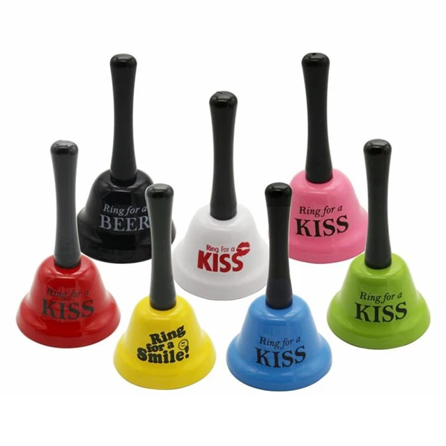 Handheld Red Funny Bell Ring Creative Manual Sex Kiss Hand Metal Bell Toy  For Adult Valentine Party Bar Desktop Supplies - AliExpress