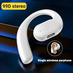 Universal Bluetooth 5.4 Wireless Earphones with Mic for Sport, Business, and Music - Enhanced Stereo Sound (White)