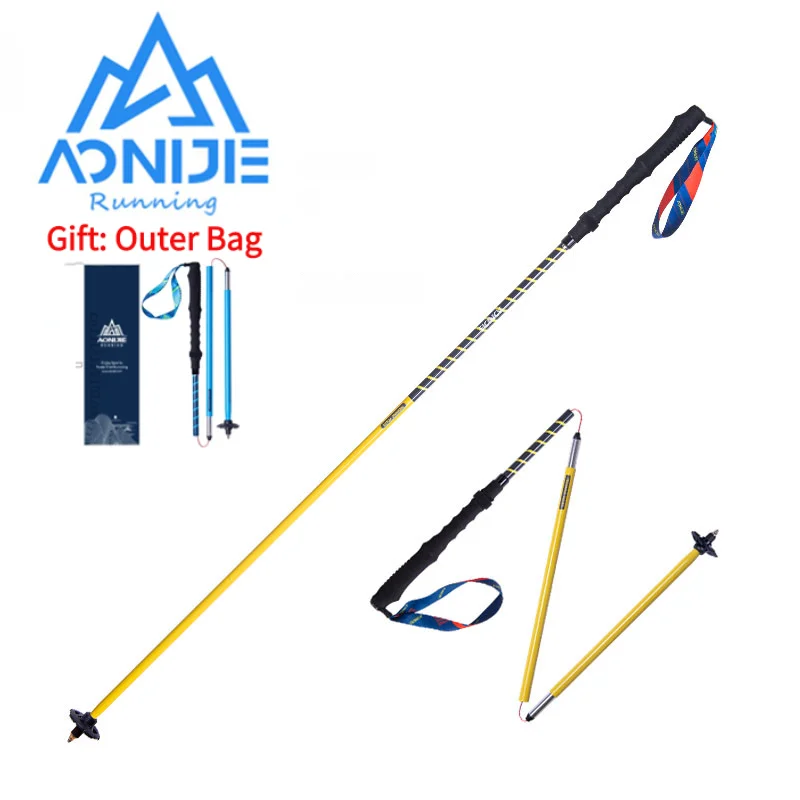 

AONIJIE E4202 Lightweight Folding Collapsible Quick Lock Cross-country Trekking Pole Aluminium Alloy Walking Stick Hiking Trail