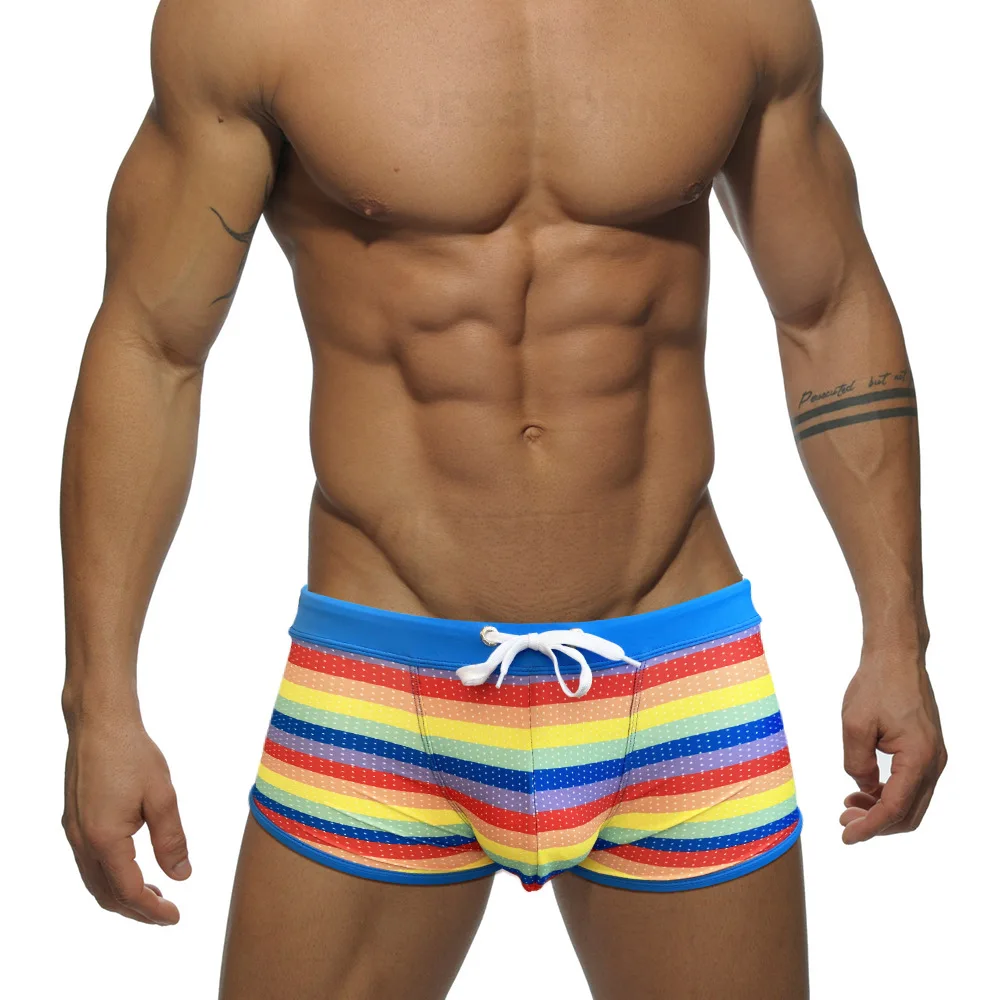 

WK43 new summer sexy low waist men boxer swimwear hot pool men swimming bikinis men swimsuits swim briefs surf men beach shorts