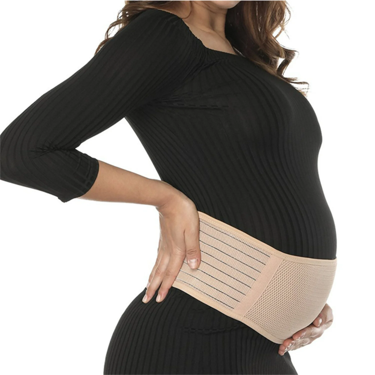 Soft Pregnancy Support Belt for Single & Twins-Adjustable Maternity Wear Relieves Pubic Bone Pain, Supports Buttocks, and Prov