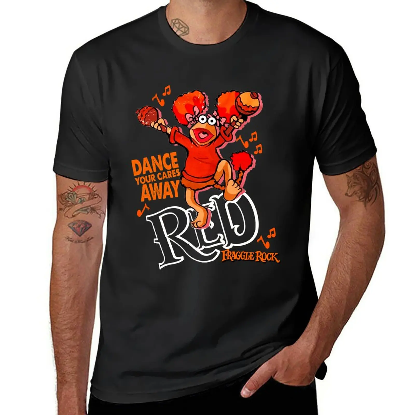

New Fraggle Rock Red Dance Your Cares Away T-Shirt Aesthetic clothing Anime t-shirt mens t shirt