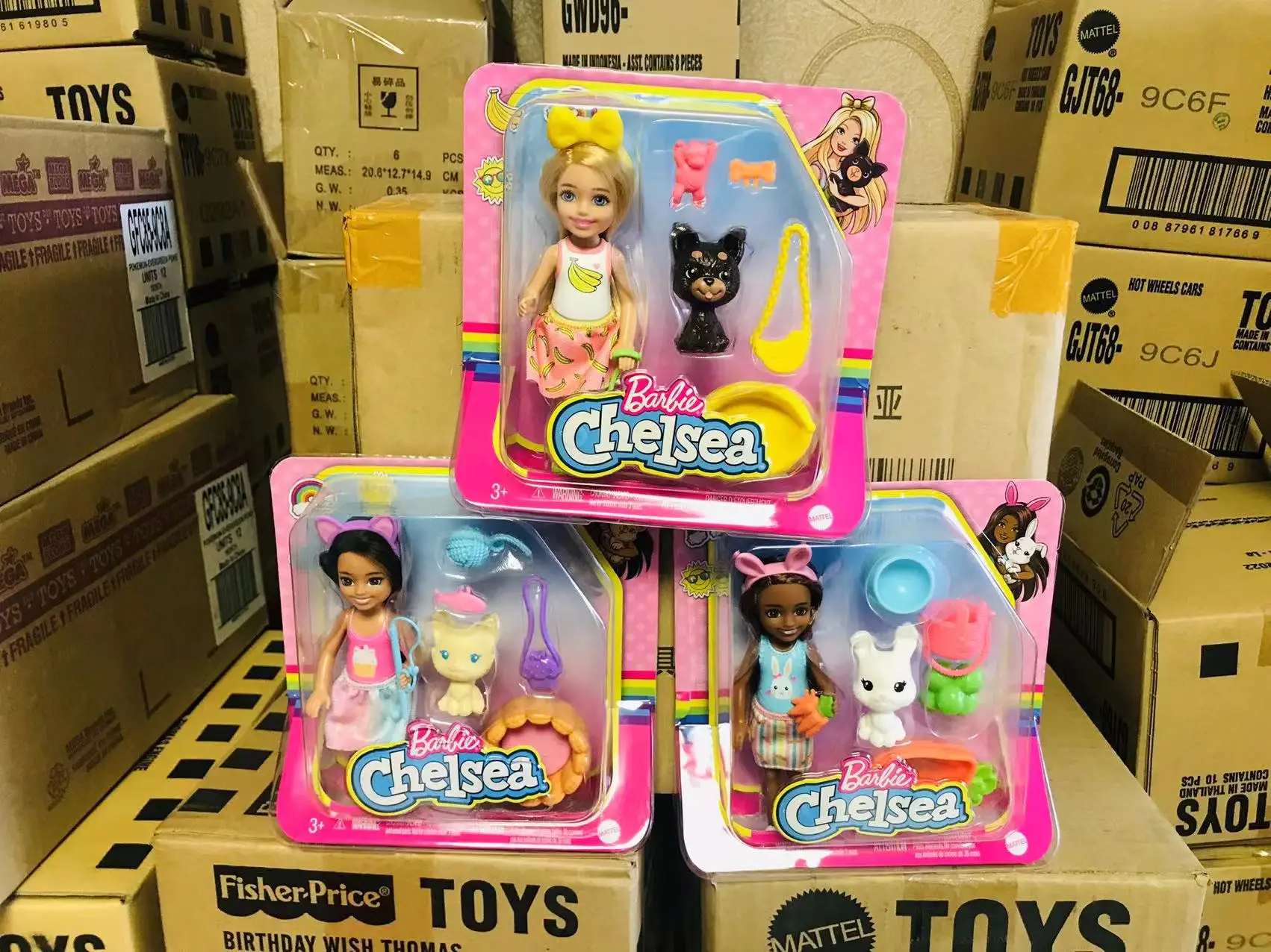Original Mini Barbie Chelsea and Pet Set with Accessories In