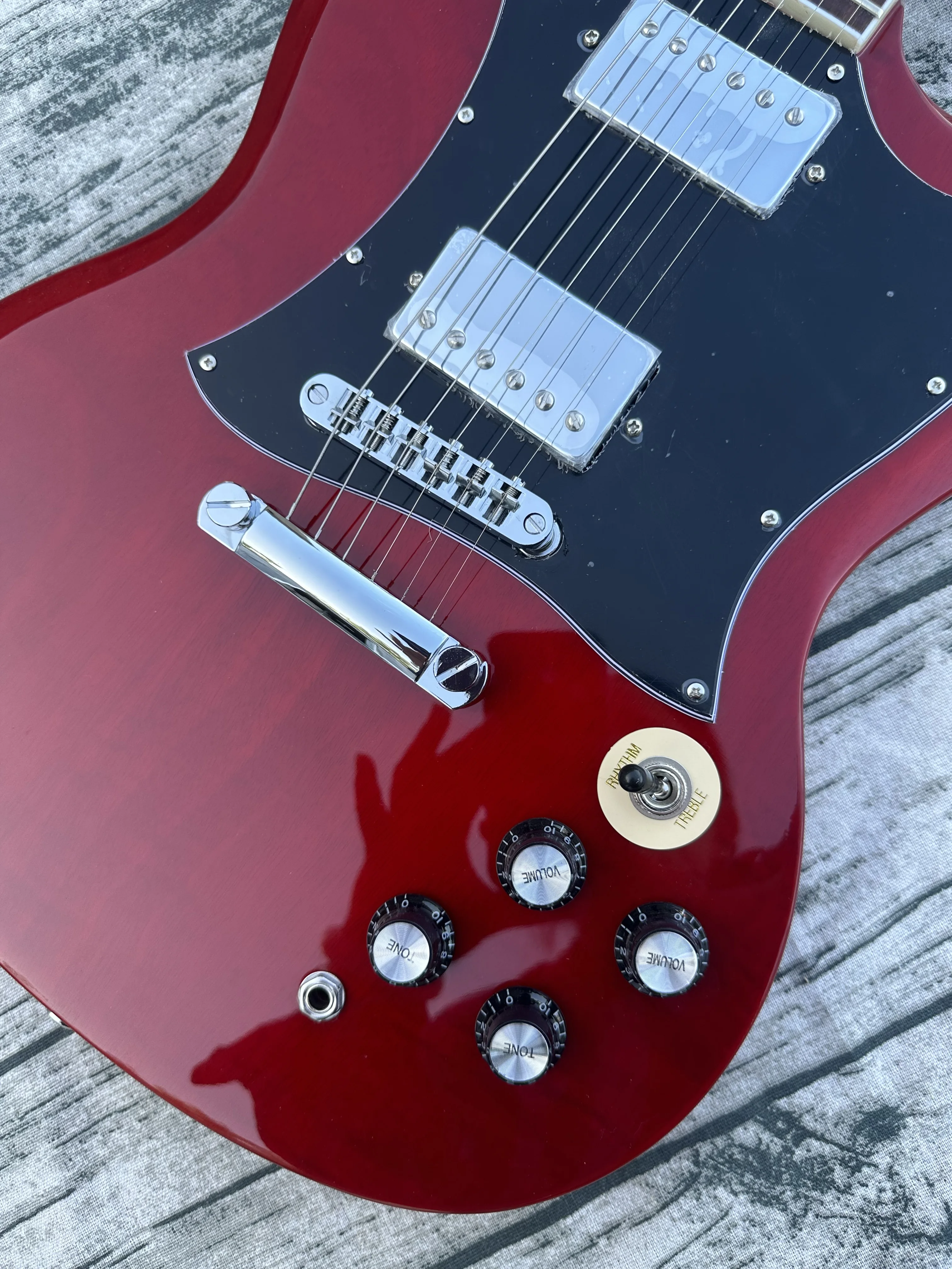 

Электрогитара SG, инкрустированная молнией фингерборд, молочно-белый, белый ретро тюнер sмолоко, быстрая доставка