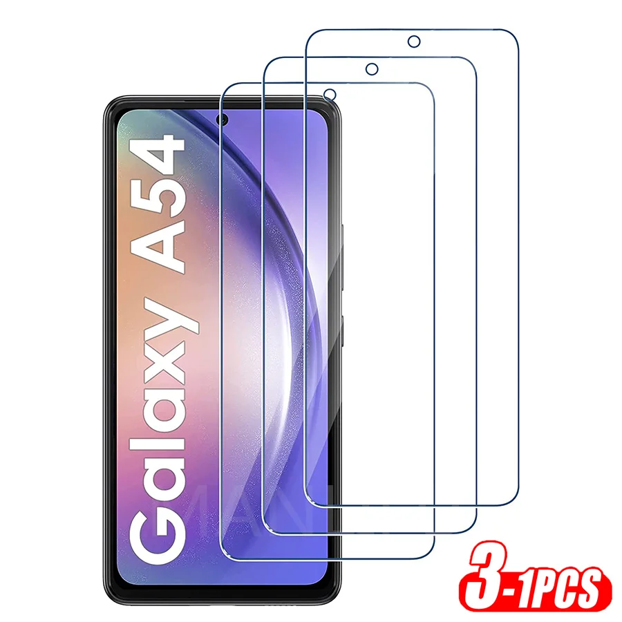 1-3 Pezzi Per Samsung Galaxy A54 Glass Full Glue Pellicola Salvaschermo Trasparente Per Galaxy A54 Vetro Temperato Samsung A54 5G Film 6.4 Pollici