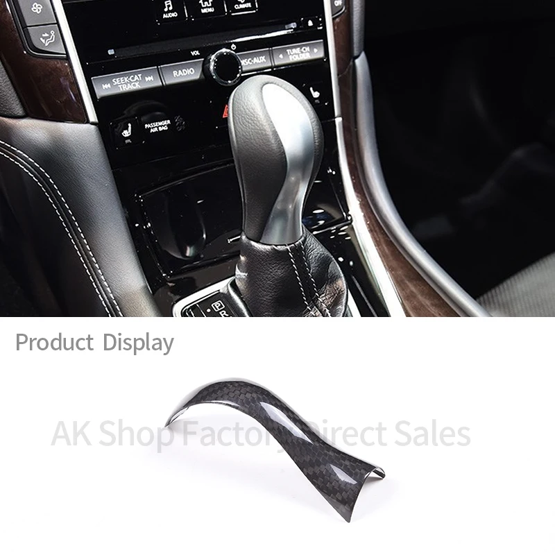 

Central Shift Lever Head Decorative Cover Real Carbon Fiber Gear Head Trim Parts For Infiniti Q50/Q50L Car Interior Accessories