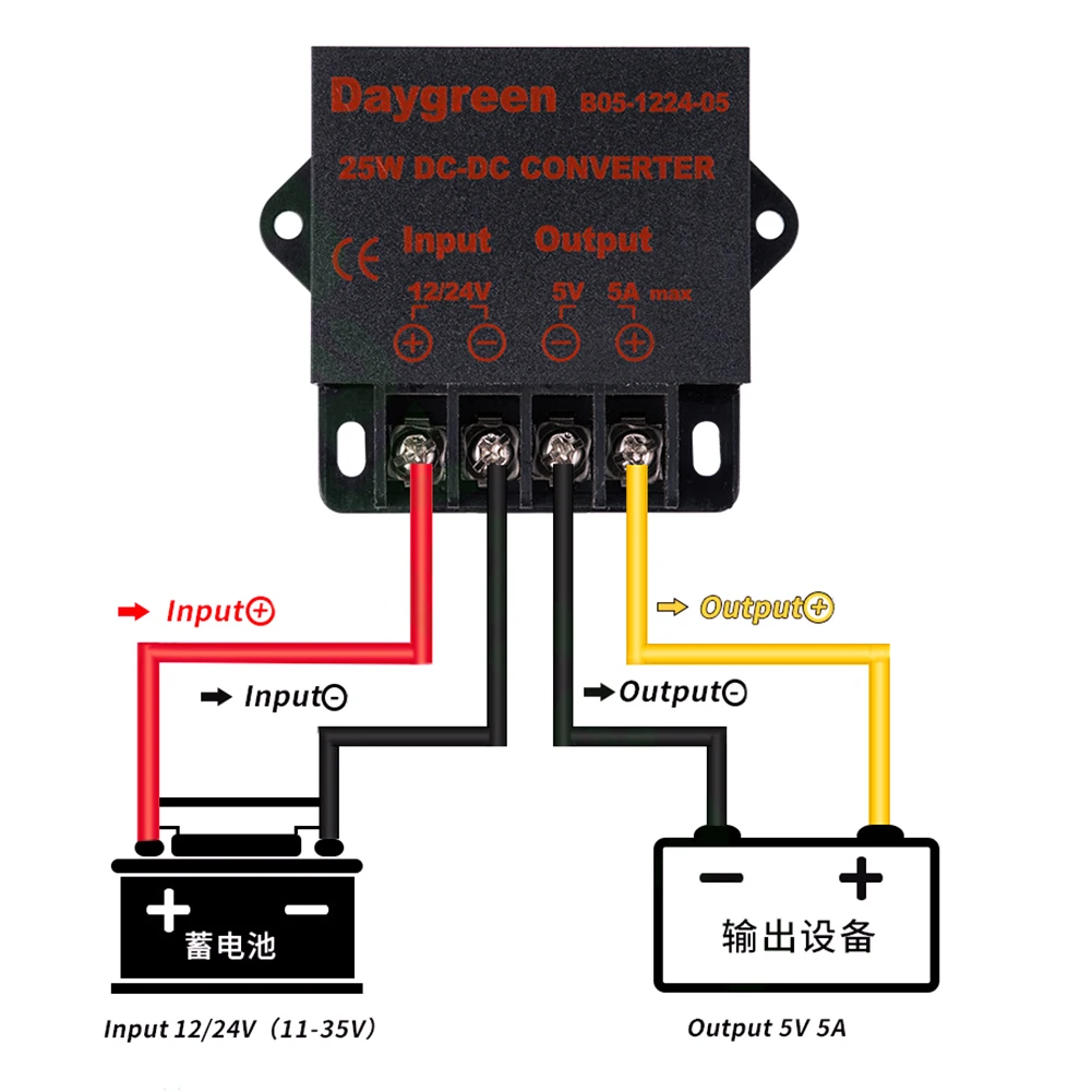 

1Pc DC Converter Efficiency Output Ripple Noise Output Voltage Ripple Semiconductors -40-85℃ 0.01A 11-35VDC| 25W