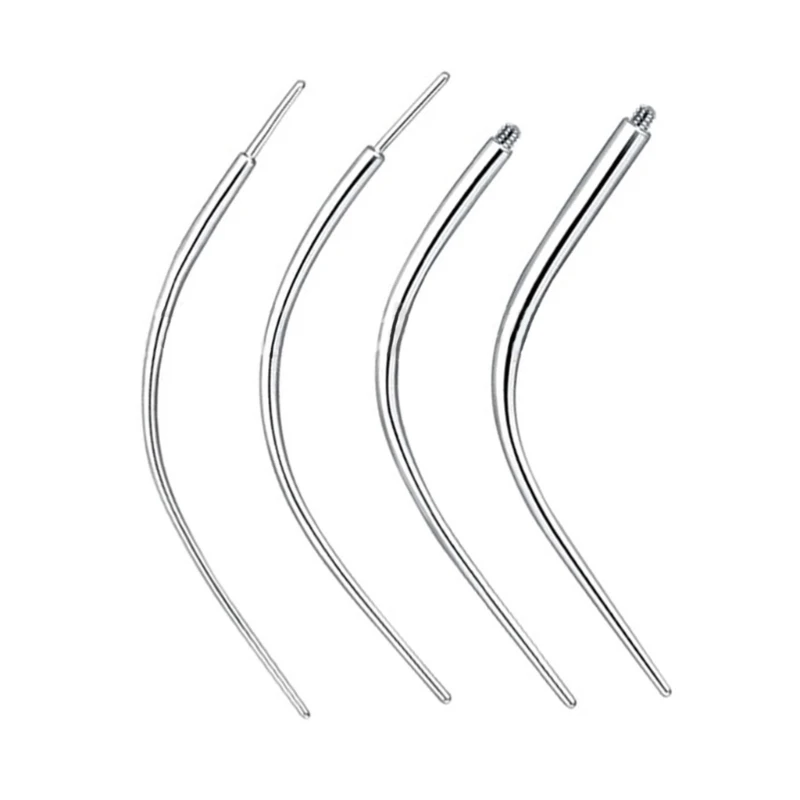 G23 Titanium Perforated Cone Insertion Needle 1PC 14G/16G/19G/20G Curved Taper Stretch for Nose/Ears/Bellybutton/Lips/Eyebrow