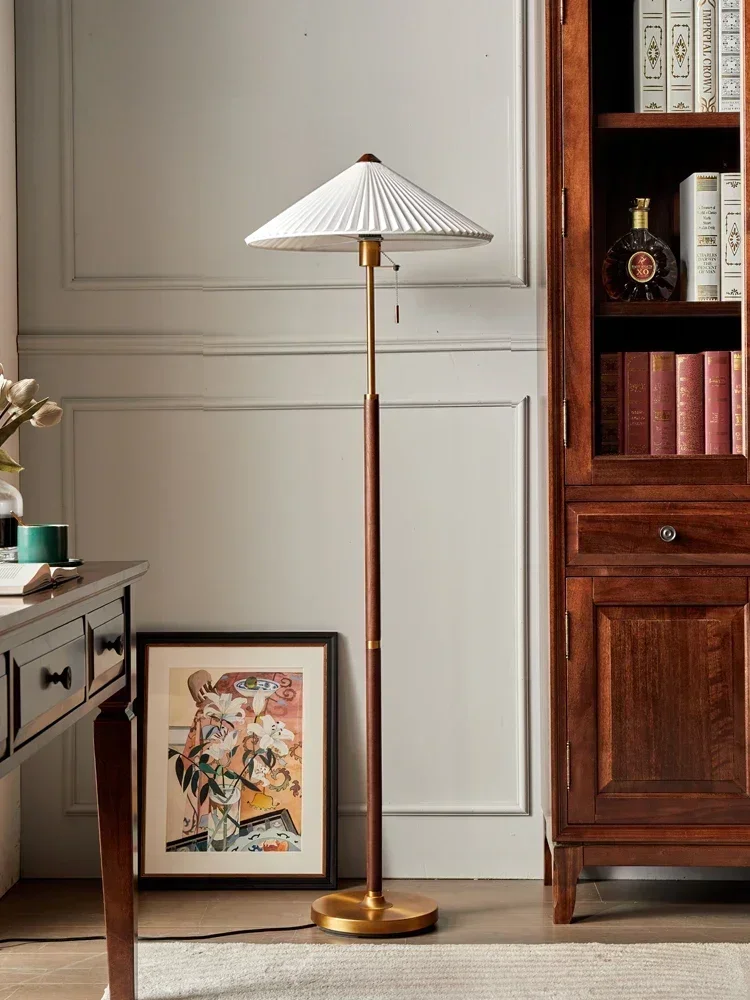 

Pleated Mid-Ancient Floor Lamp Living Room High Sense Bedroom Sofa Edge Decorative Ornaments American Style Vintage Desk Lamp