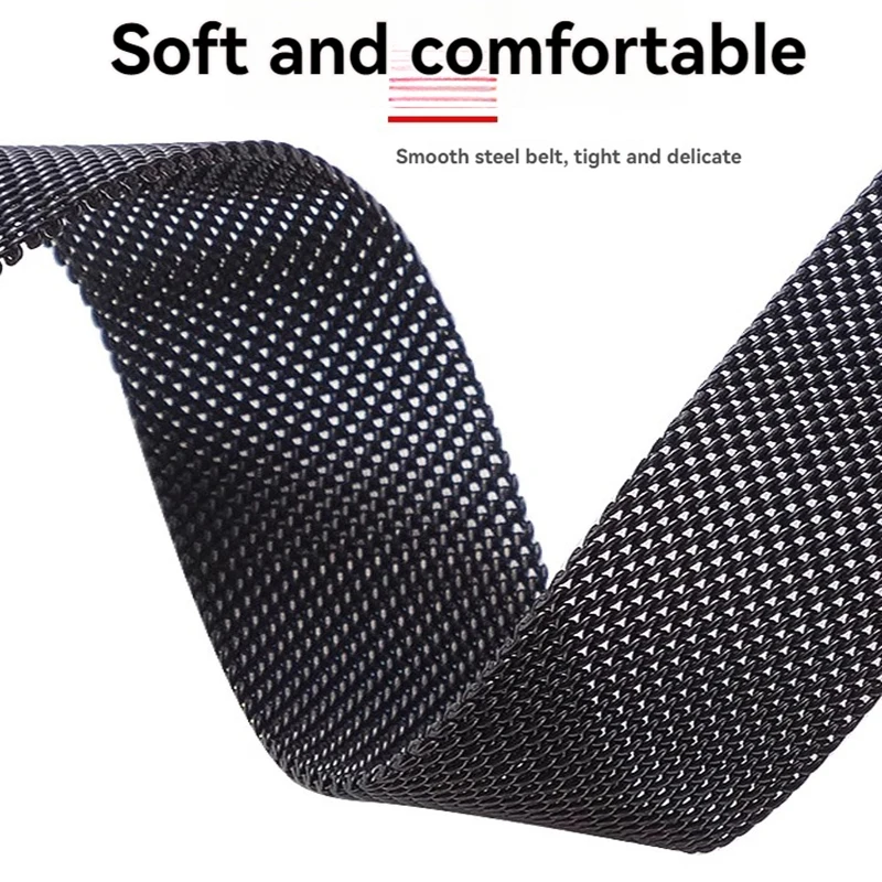 Enhanced Milanese Magnetic Steel Strap - Sleek Metal Watch Band in Various Sizes